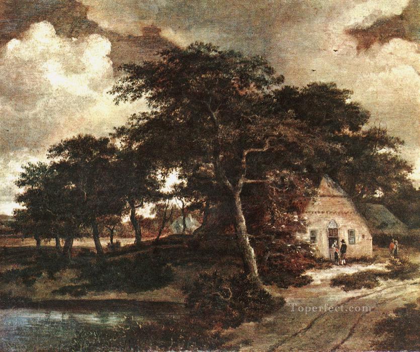 小屋のある風景マインダート・ホッベマ油絵